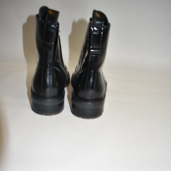 AllSaints Black Women's Leather Lira Hiker Black Boots Size 37 EU 7 US